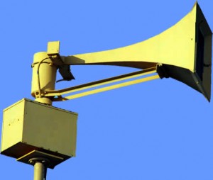 Outdoor Warning Siren Test