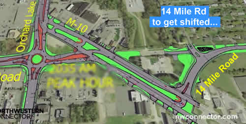 New route of 14 Mile Road